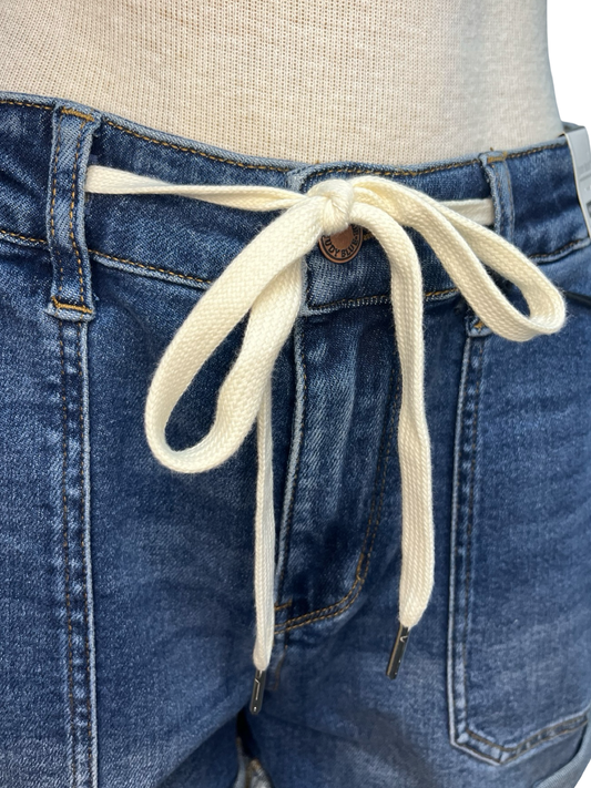 Judy Blue HW Cuff Jogger Shorts