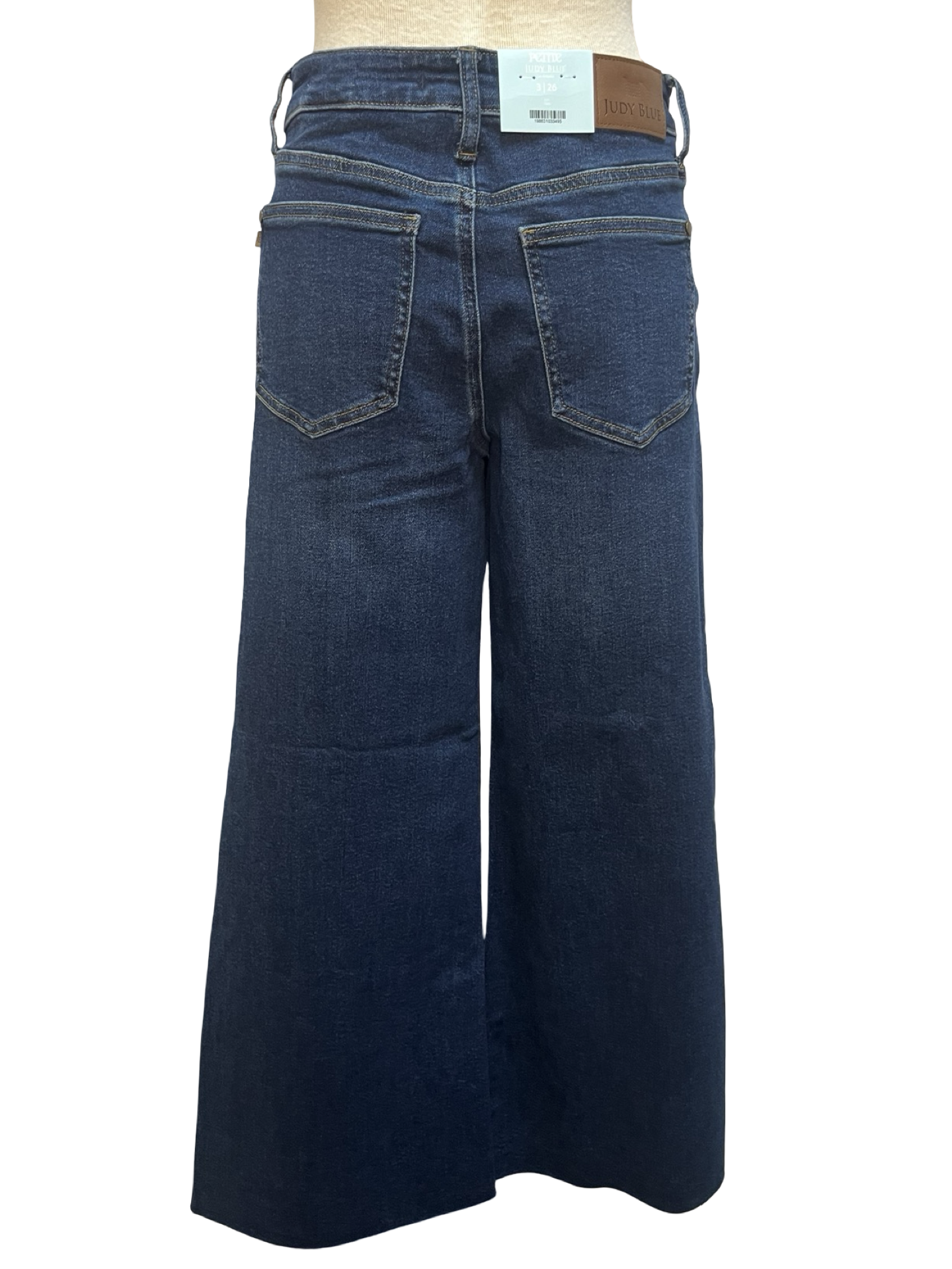 Judy Blue HW Retro Wide + Raw Hem Jeans