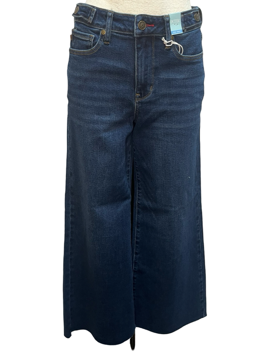 Judy Blue HW Retro Wide + Raw Hem Jeans