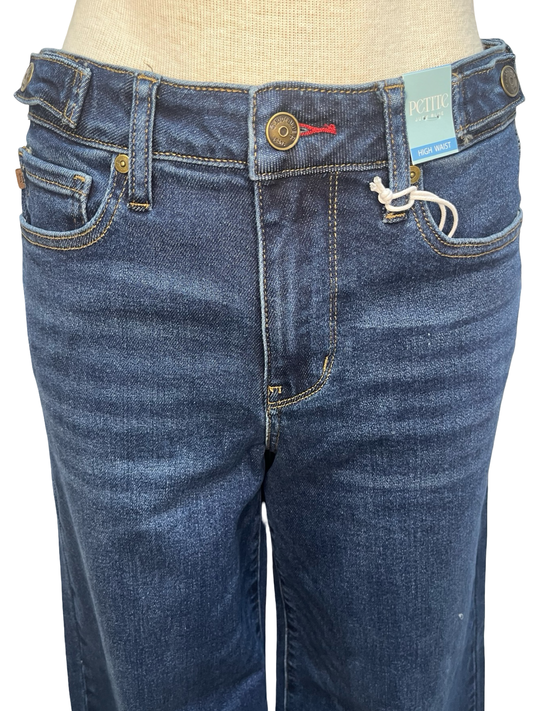 Judy Blue HW Retro Wide + Raw Hem Jeans