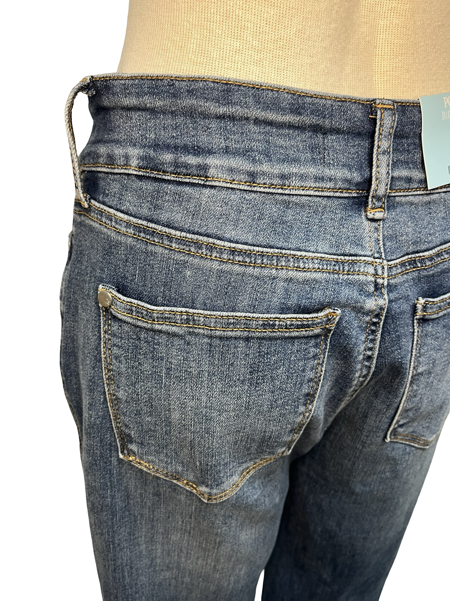 Judy Blue HW Tummy Control Double Button WB