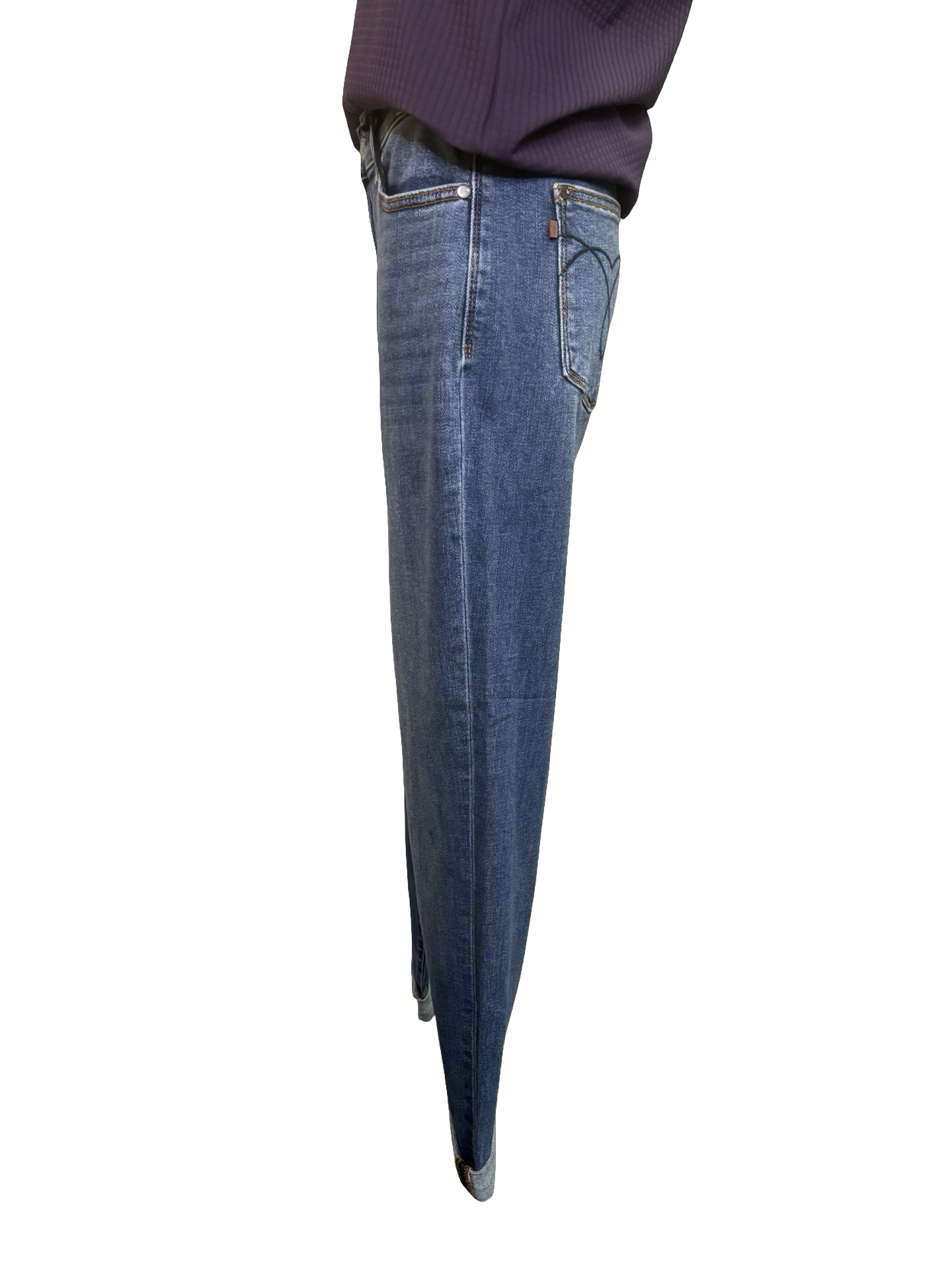 Judy Blue MR BF Classic Cuffed Jean