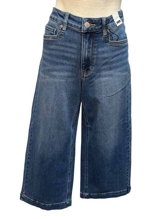 Judy Blue MR Wide Crop Vintage Pockets & Wide Hem Jean