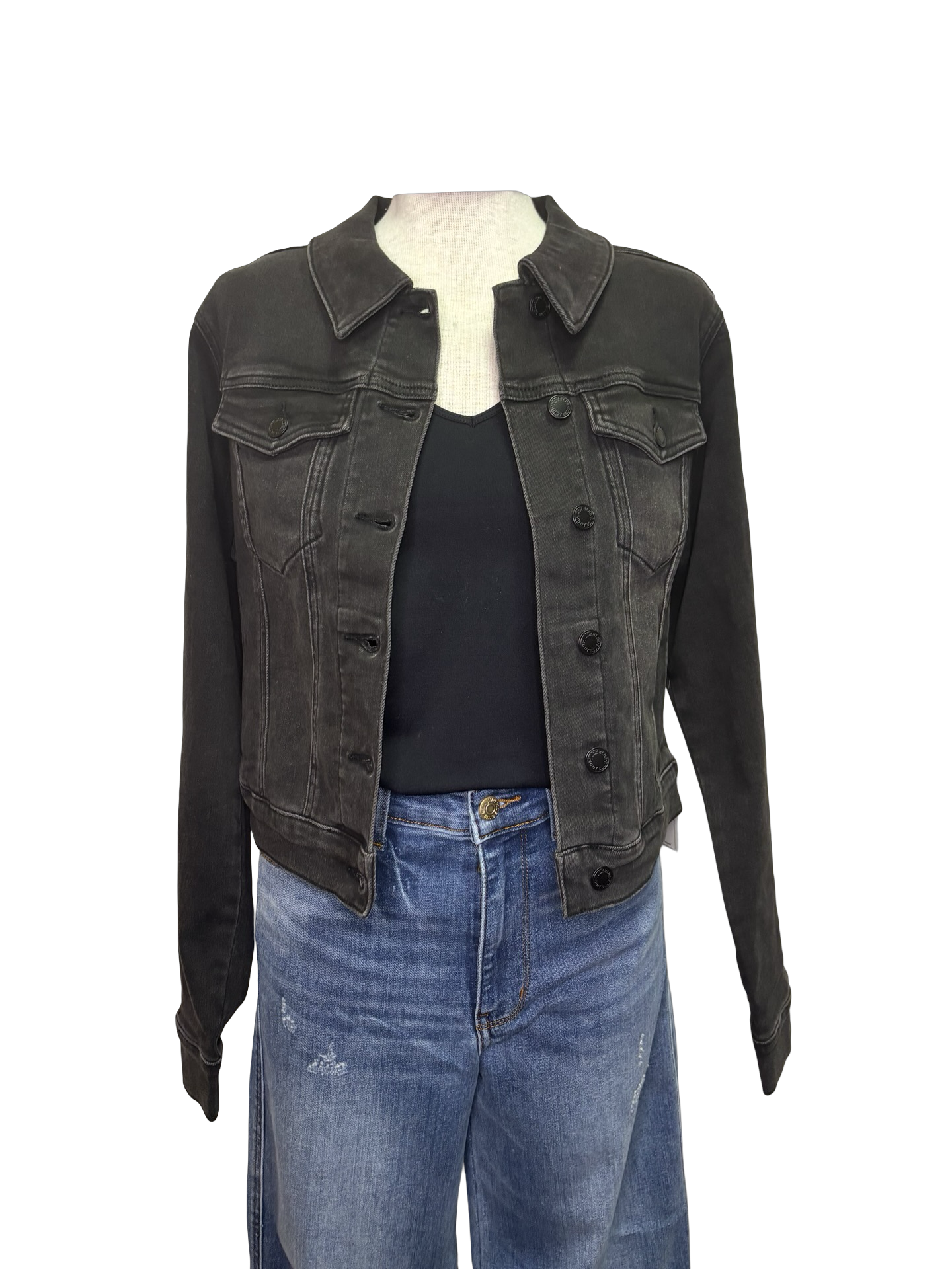 Judy Blue Mid Length Jacket Black
