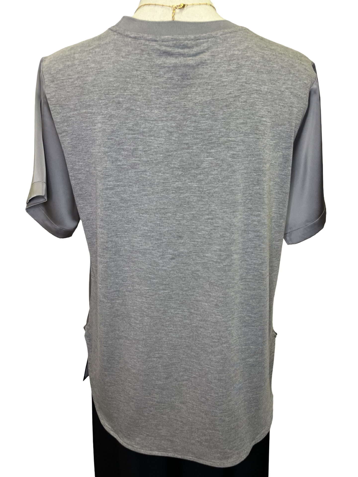 Aline Crew Neck Mix Media Top