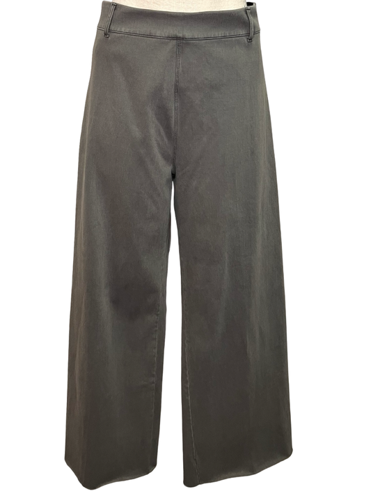 Erin Hi Waist Wide Leg Ponte Antique Wash Charcoal