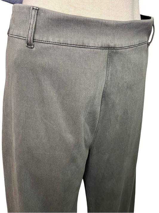 Erin Hi Waist Wide Leg Ponte Antique Wash Charcoal