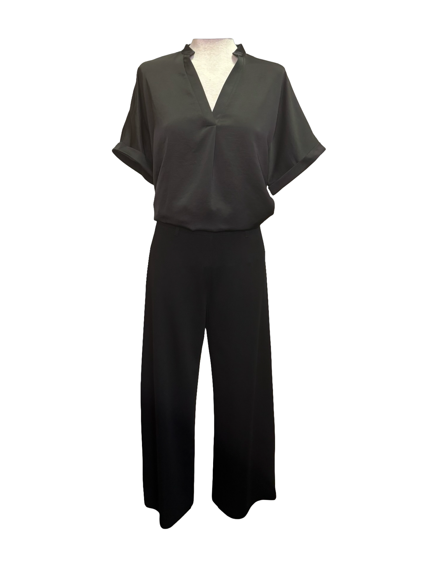 Erin Hi Waist Wide Leg Ponte Black