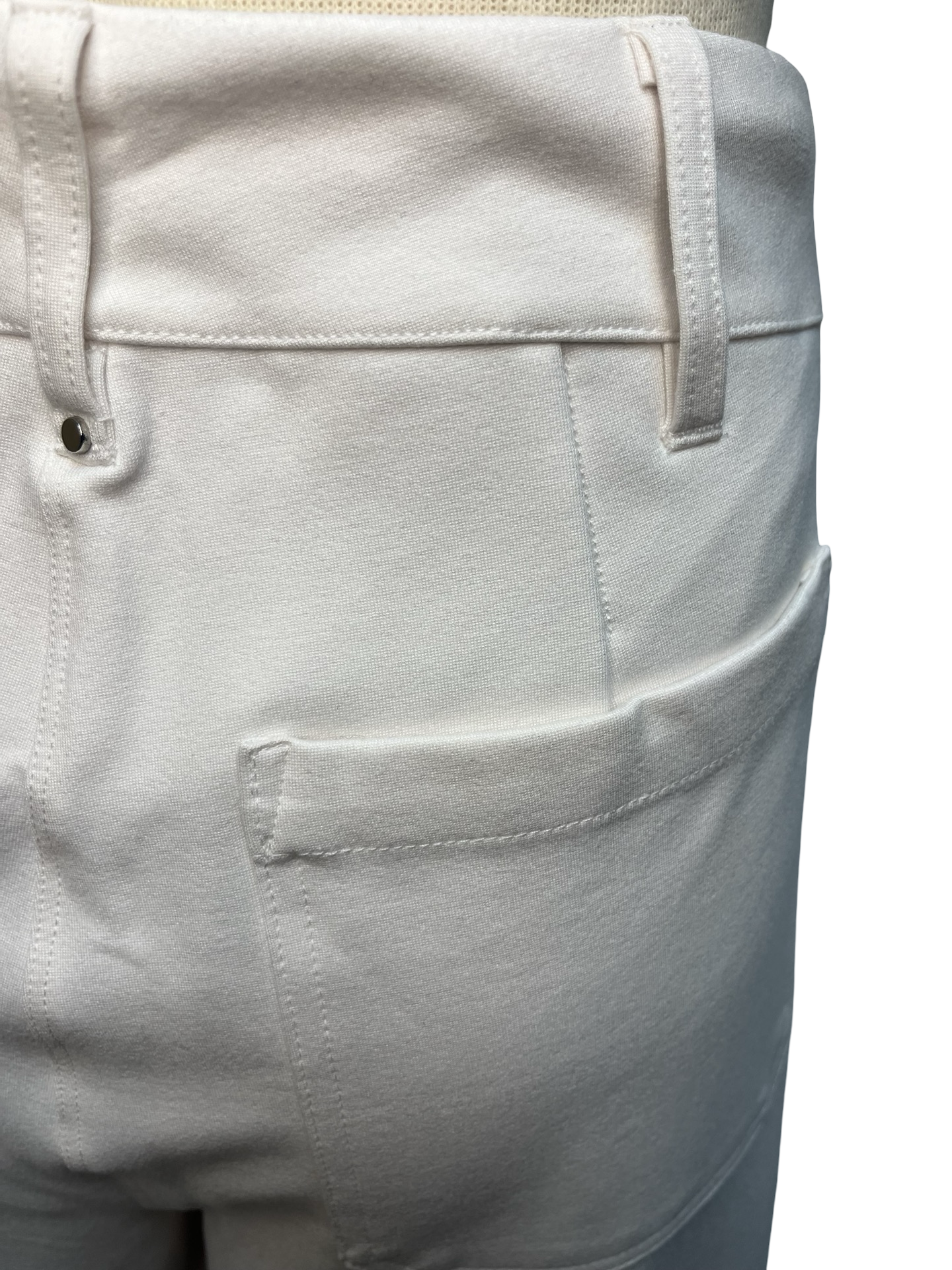 Erin Hi Waist Wide Leg Ponte Chalk