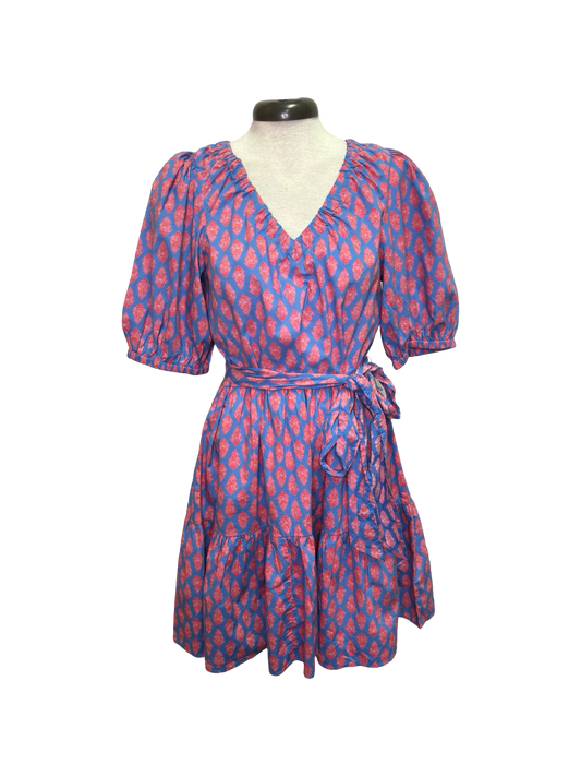 Audra Tiered Dress Blue