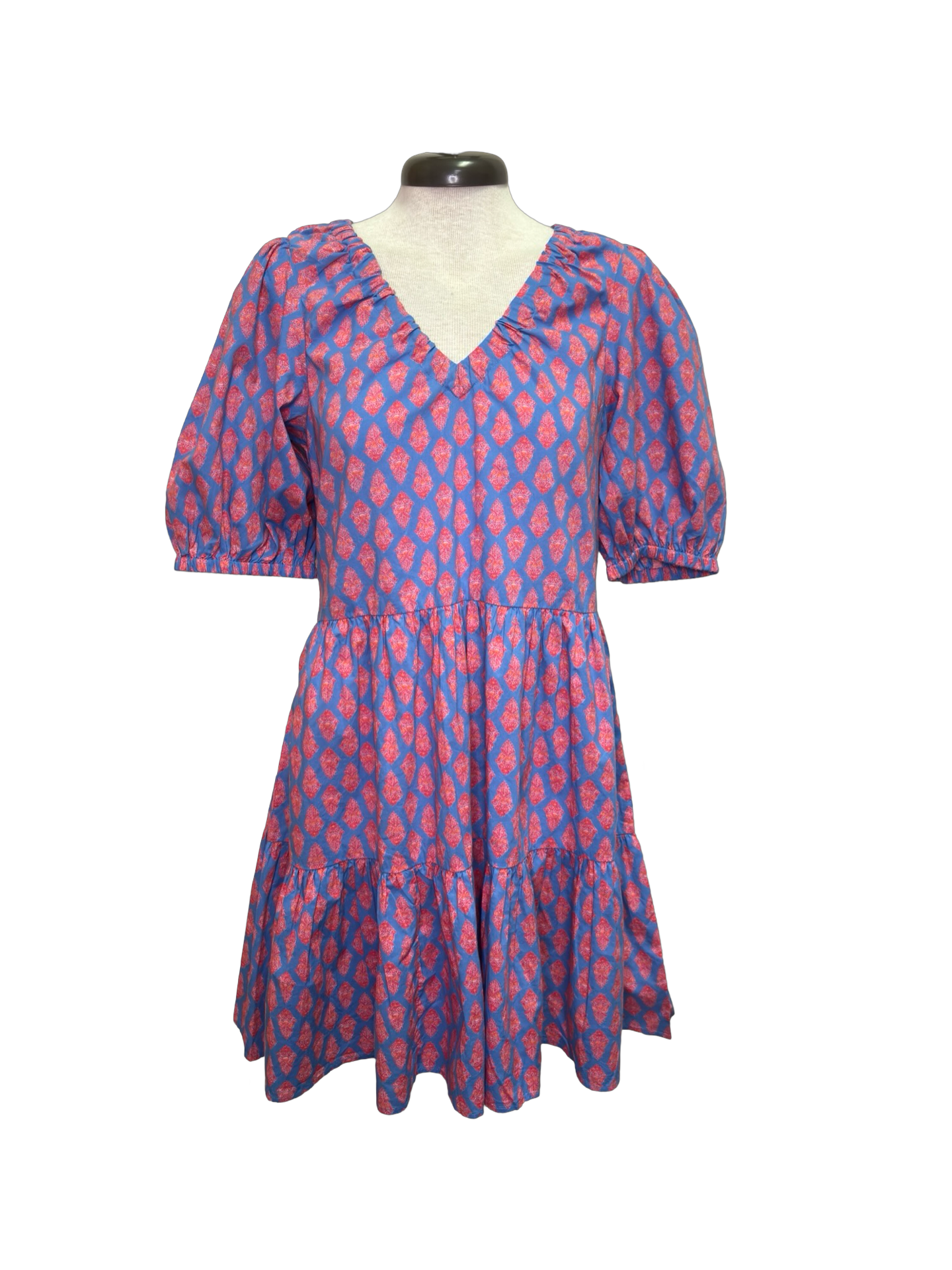 Audra Tiered Dress Blue