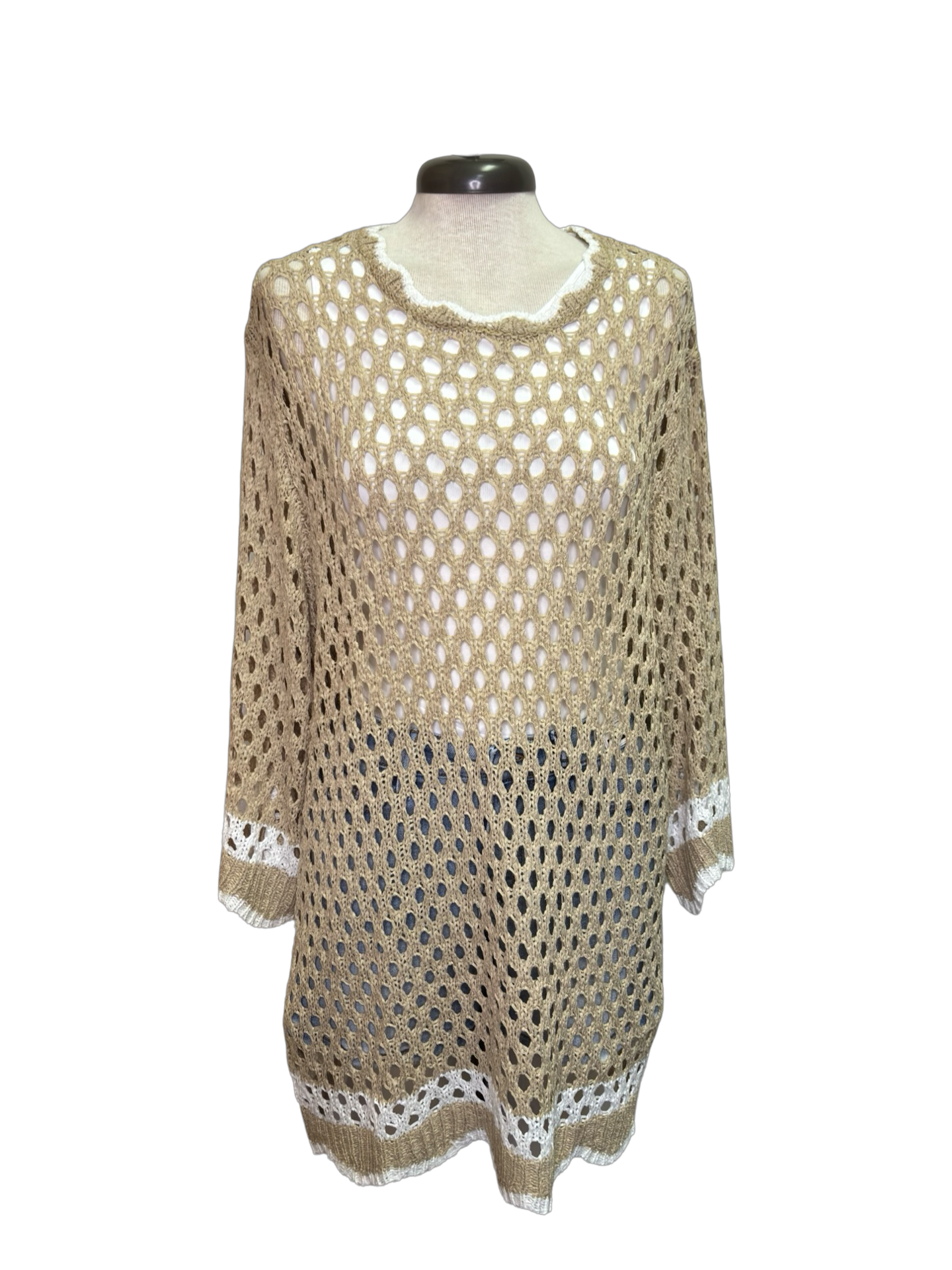 Hooper Crochet Tunic Tan One Size