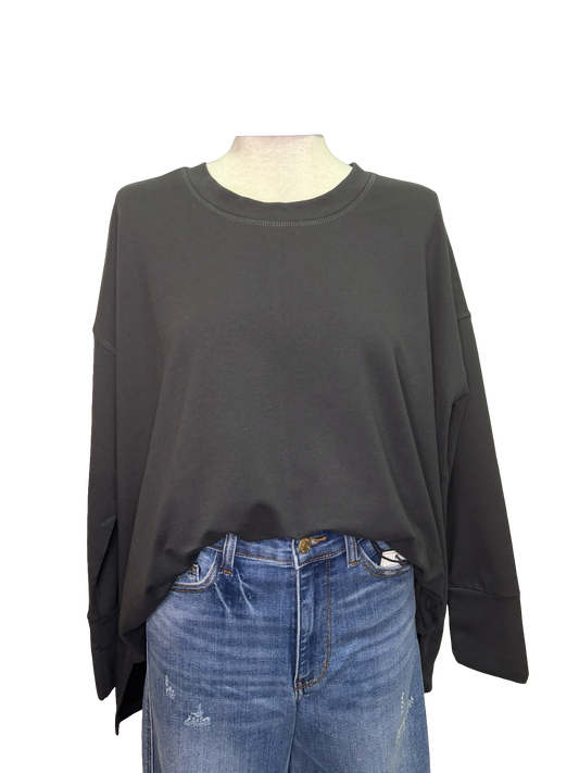 Libba Swing Hem Top Black