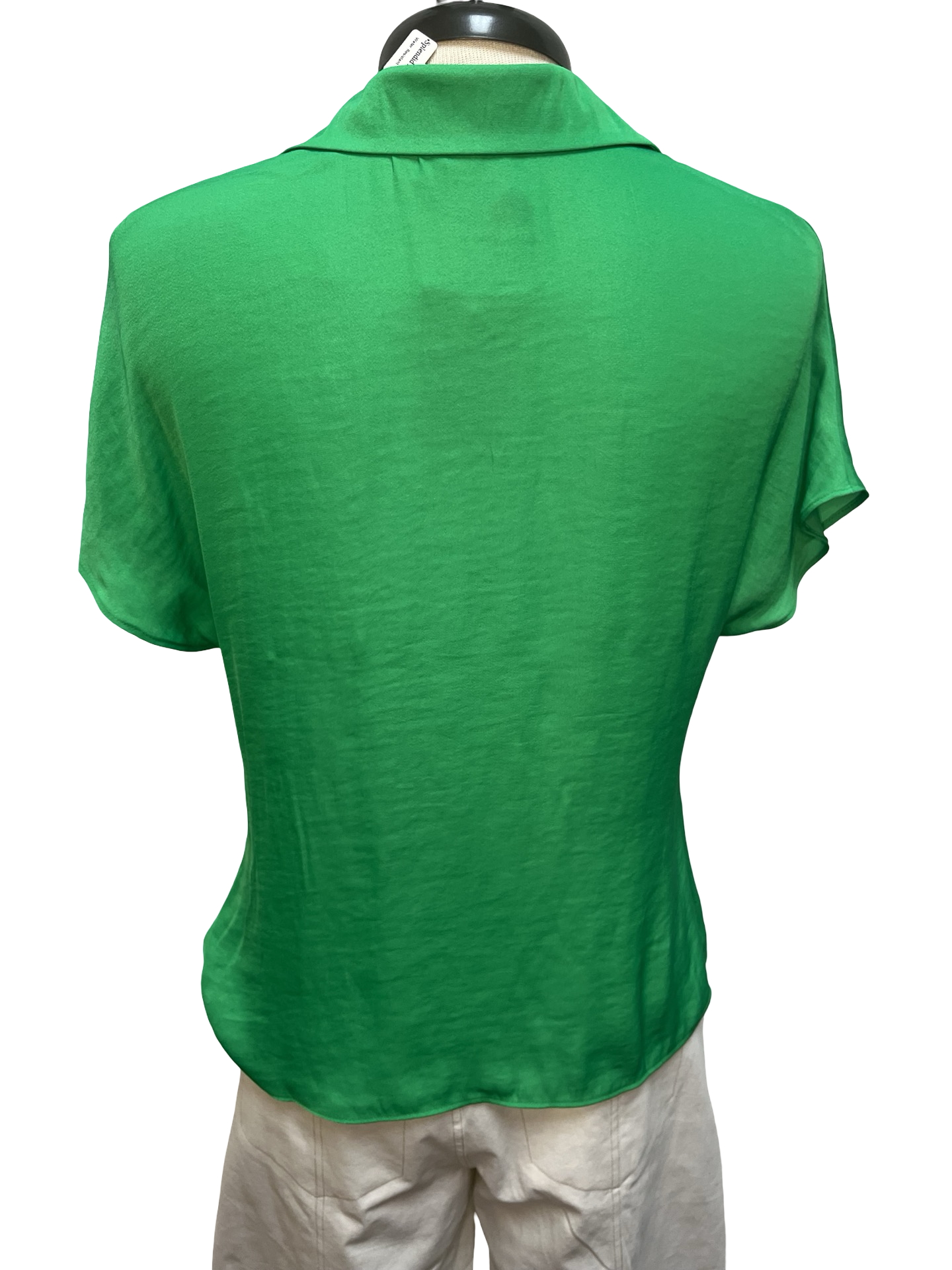 Drop Shoulder Button Up Blouse Peridot
