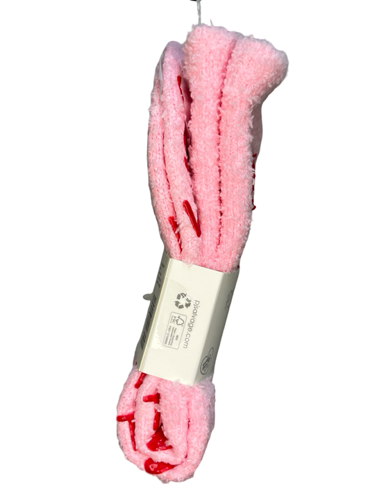 Baby Pink Sweet Heart Cozy Crew Socks