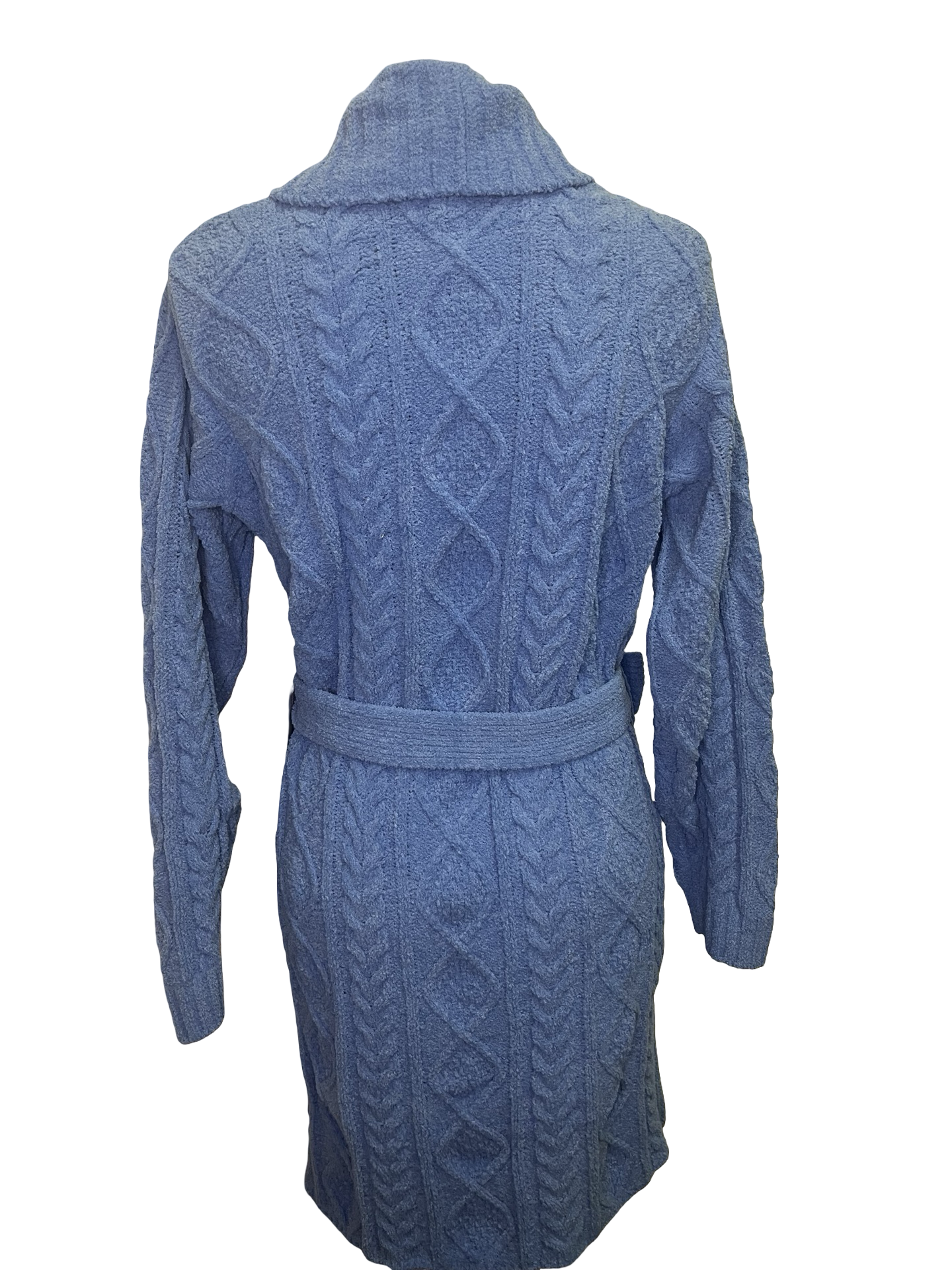 Chenille Cable Knit Robe Sea
