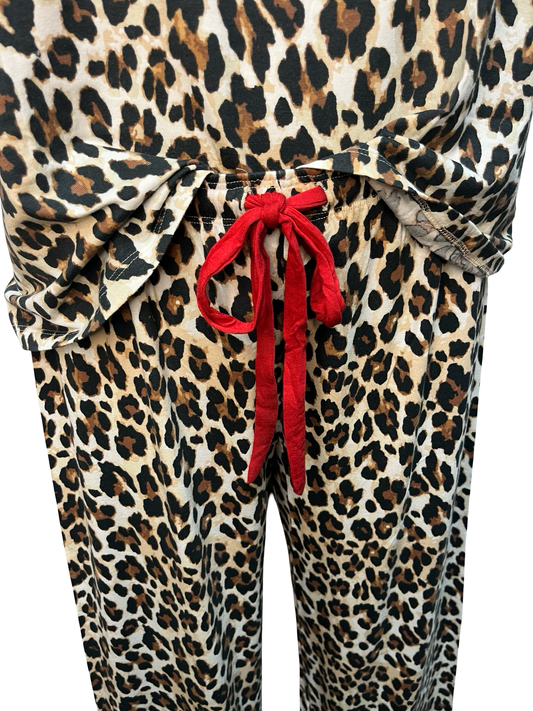 Holiday Dreams Leopard Print PJ Pants