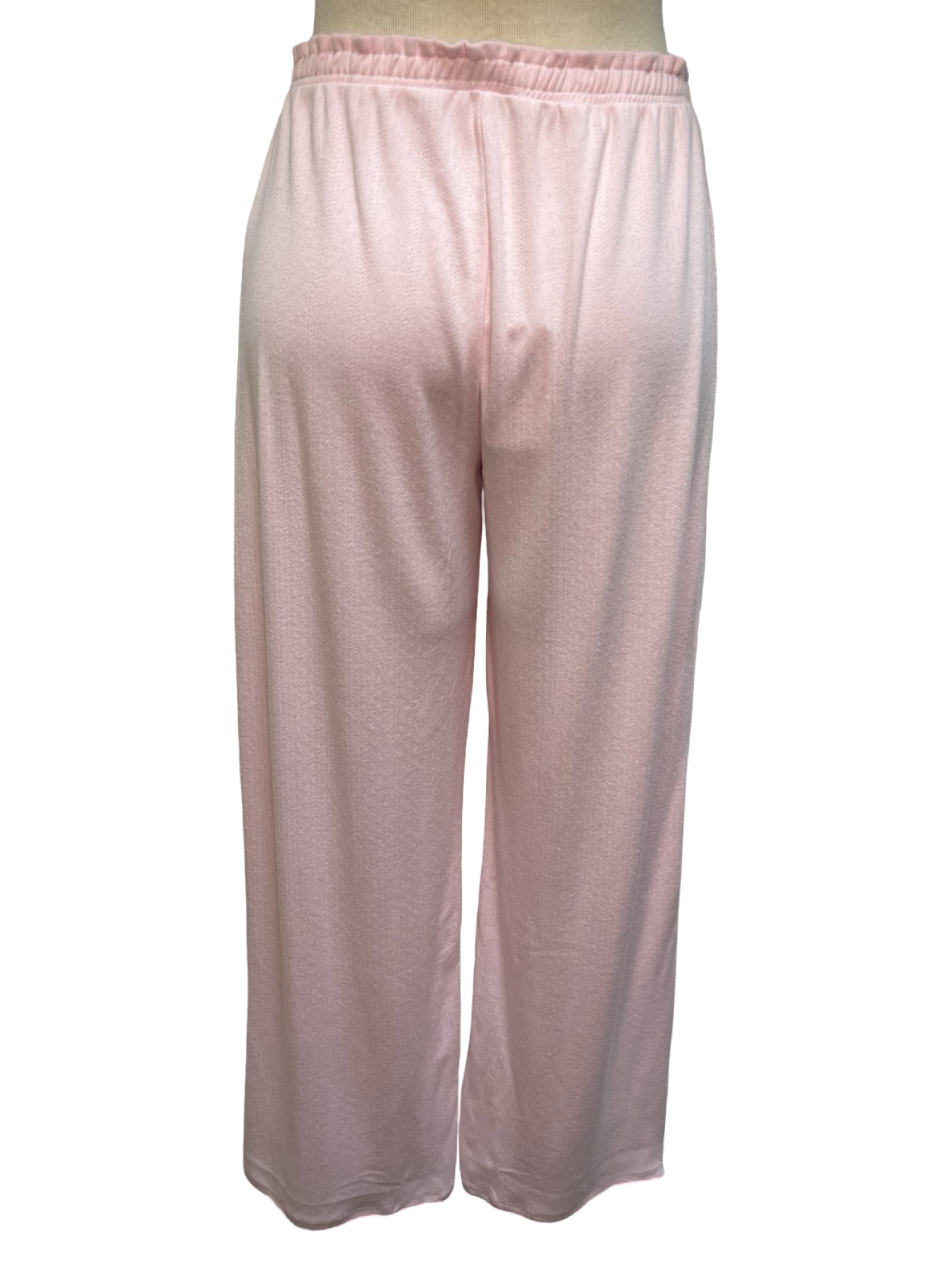 Pointelle Essentials Ballet Pink Open Leg Pant