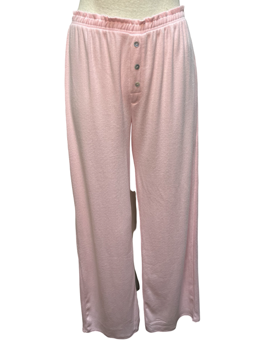 Pointelle Essentials Ballet Pink Open Leg Pant