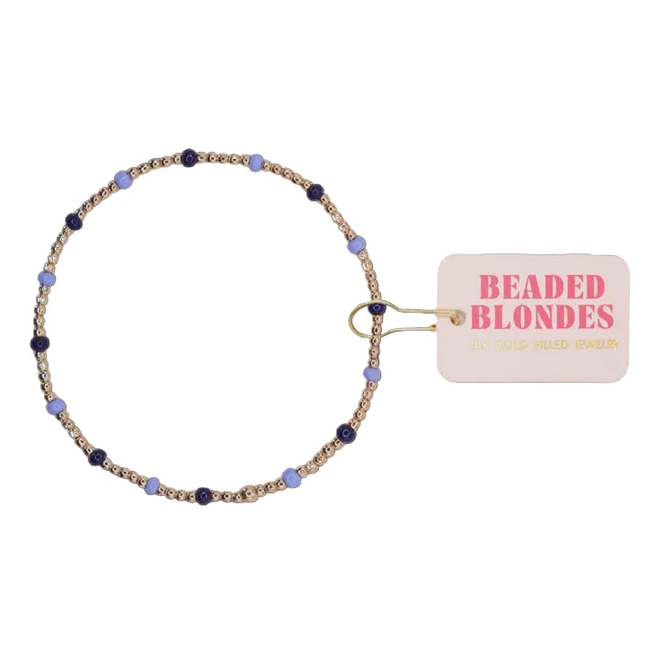 BB Penelope Gold Bracelet Navy Blue/Periwinkle Standard