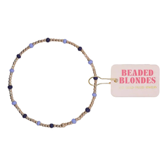 BB Penelope Gold Bracelet Navy Blue/Periwinkle Standard