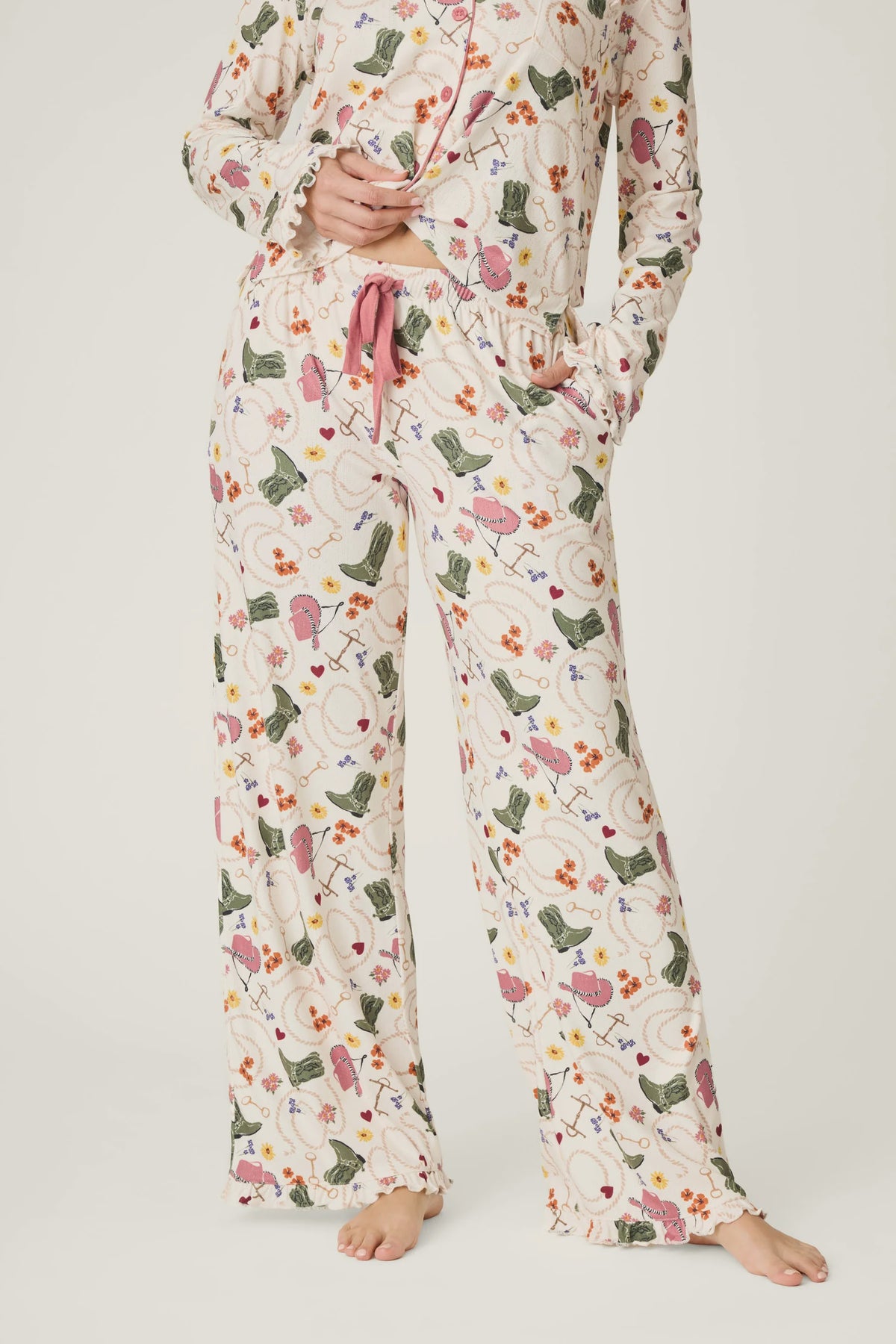 Saddle Up Western Print Pajama Pants