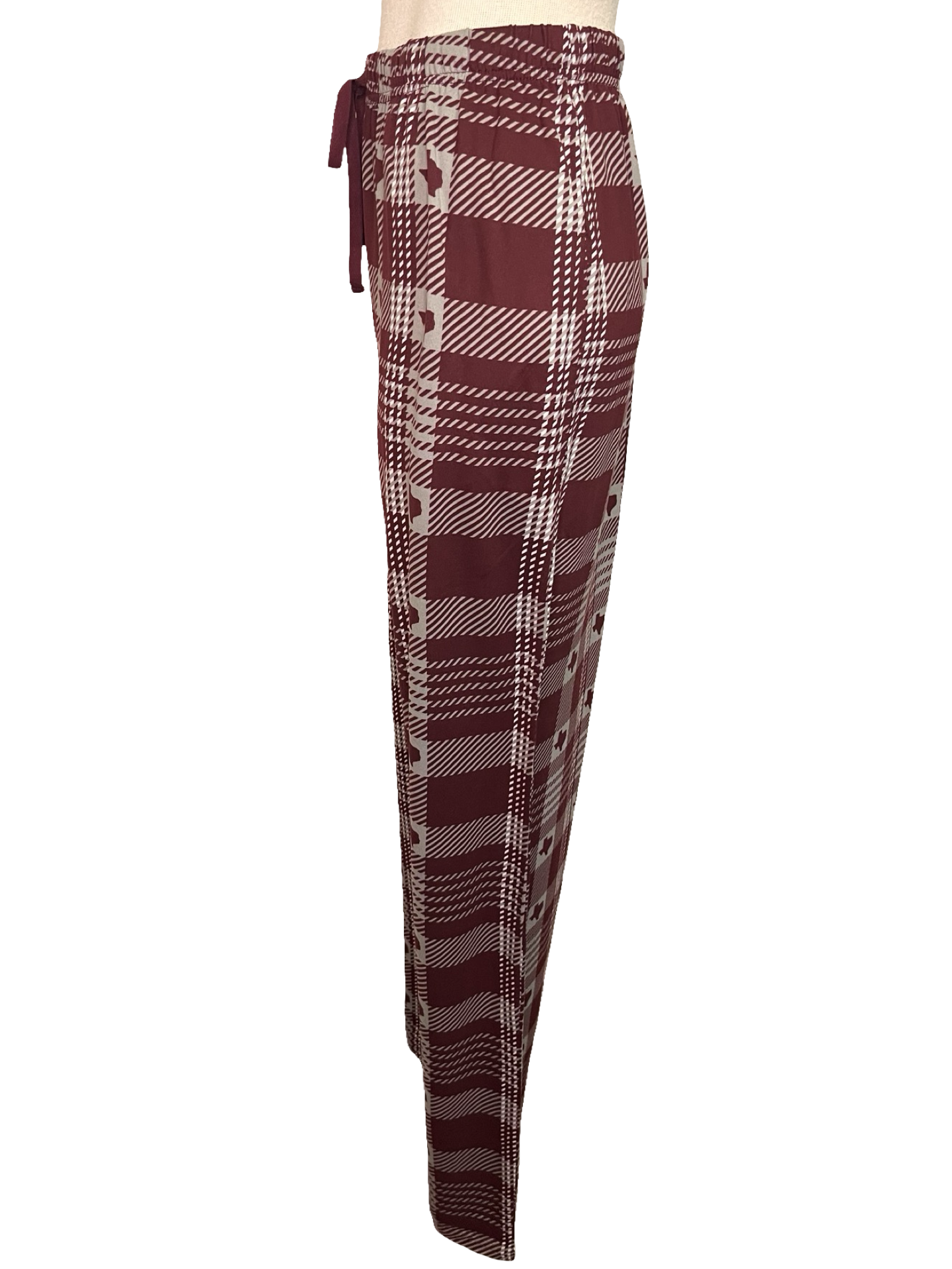 Howdy Plaid Men's Sleep Pants Maroon/Grey