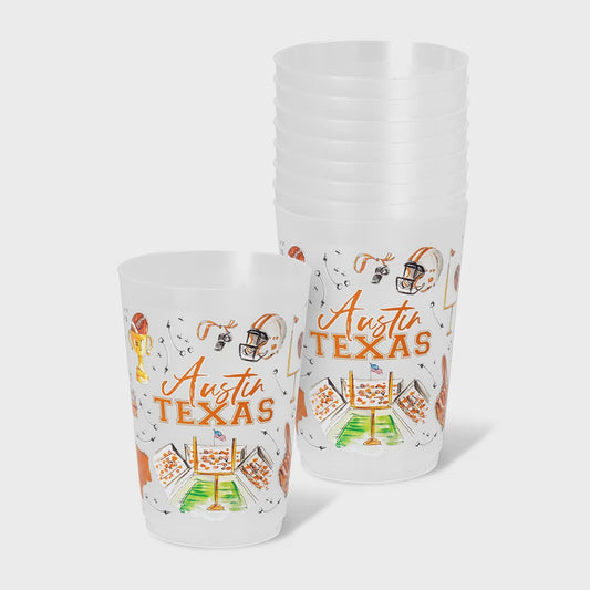 Tailgates in Austin Frost Flex Cup 20oz Set of 8