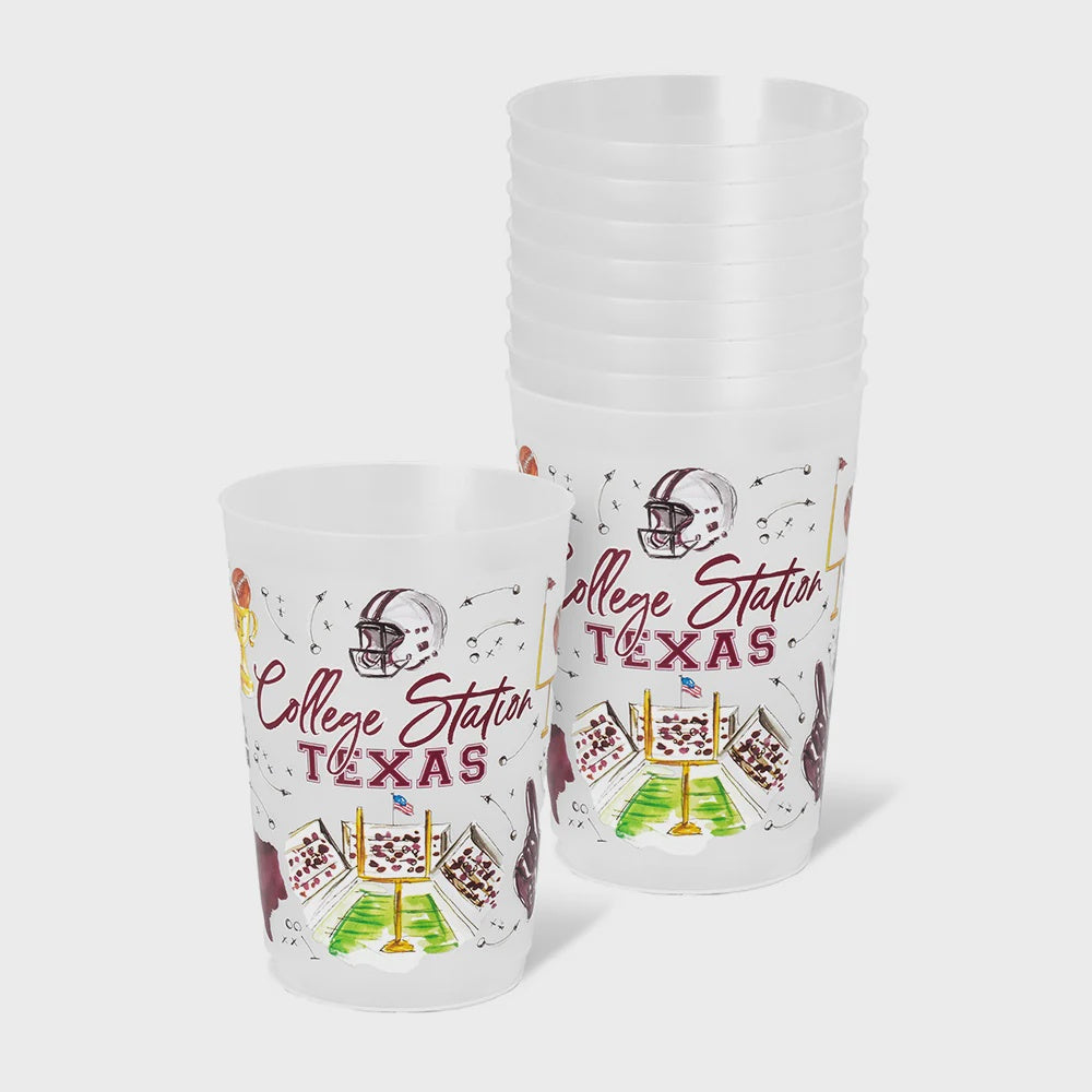 Tailgates in College Station Frost Flex Cup 20oz Set of 8
