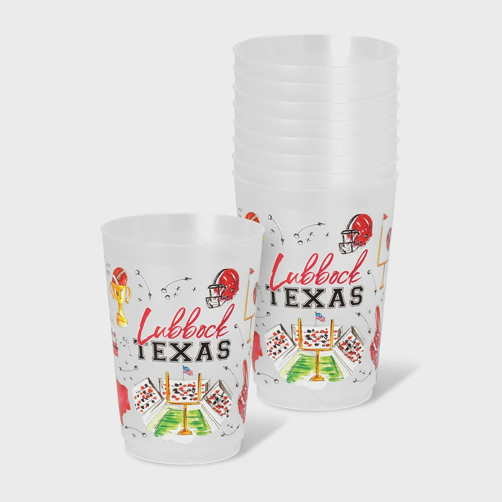 Tailgates in Lubbock Frost Flex Cup 20oz Set of 8