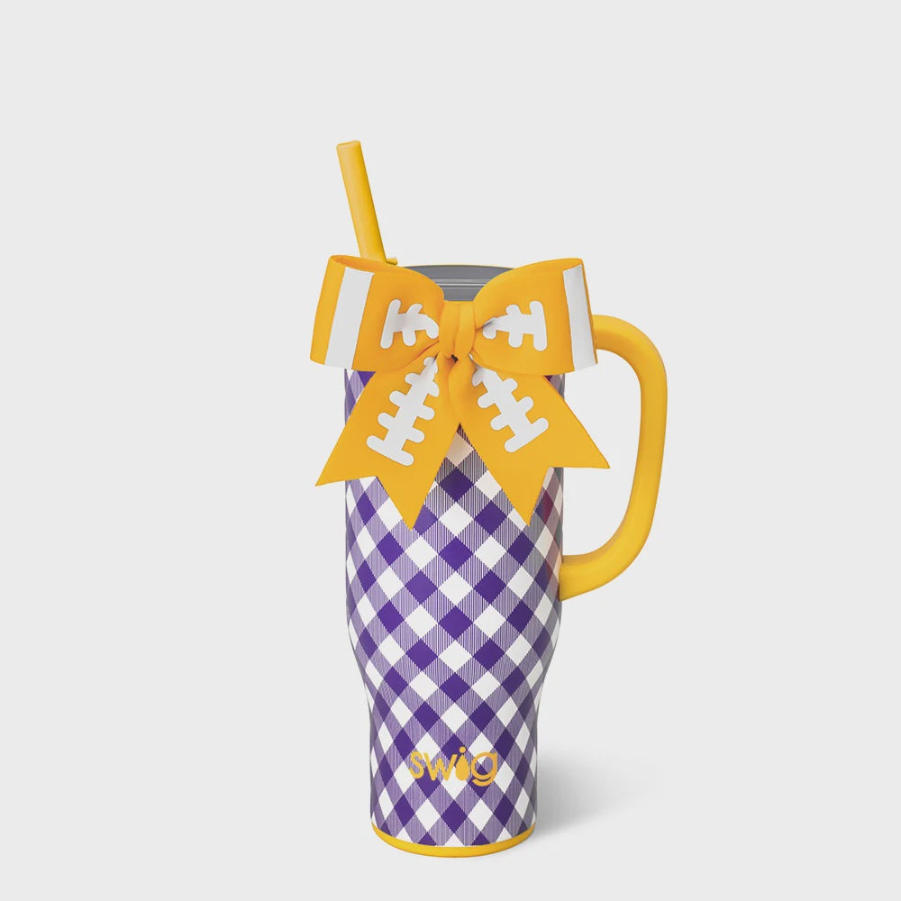 Gameday Gingham Purple & Gold Mega Mug 30oz