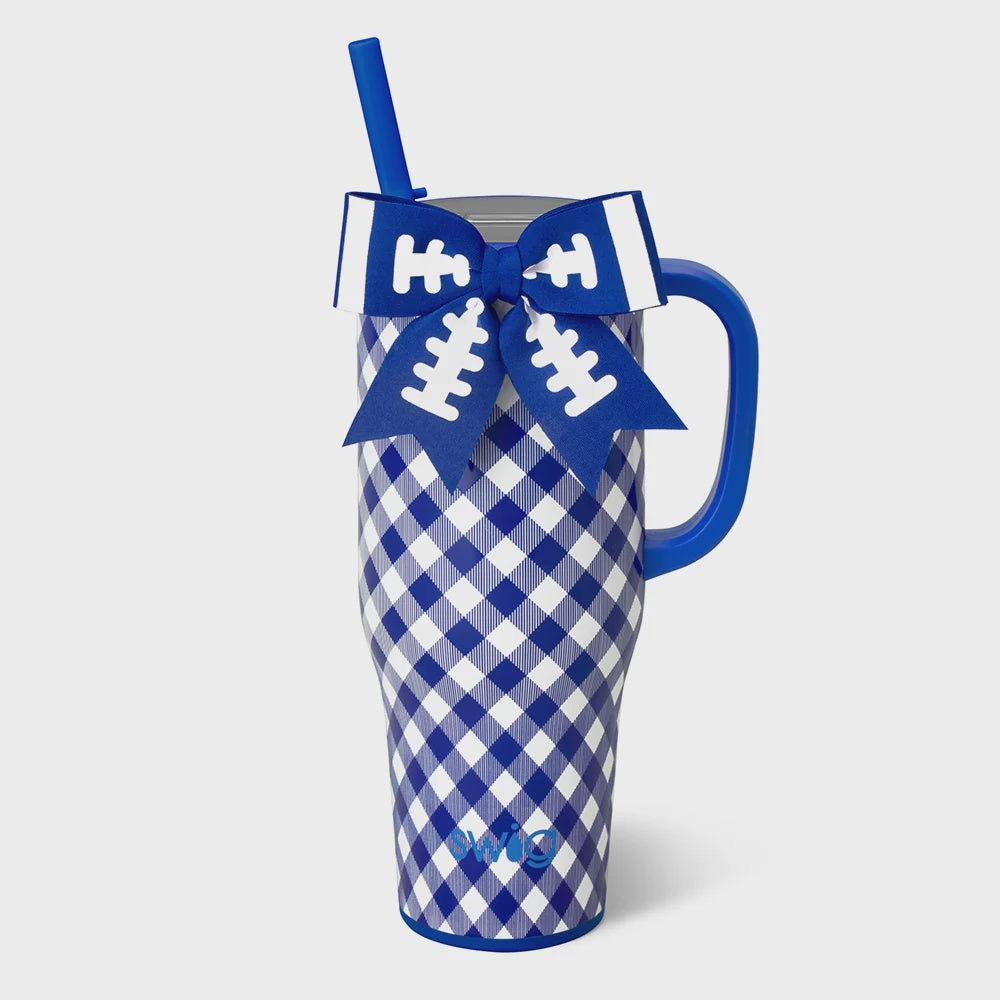Gameday Gingham Royal Blue Mega Mug 40oz