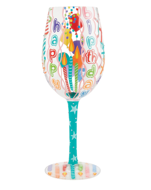 Happy Birthday Blast Wine Glass