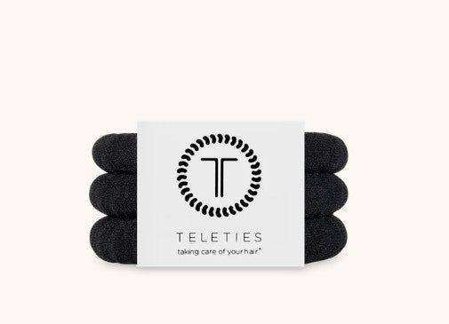 Jet Black Small Nylon Hair Ties