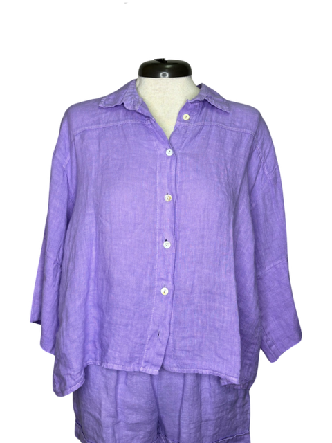 Selina Linen Shirt Lilac