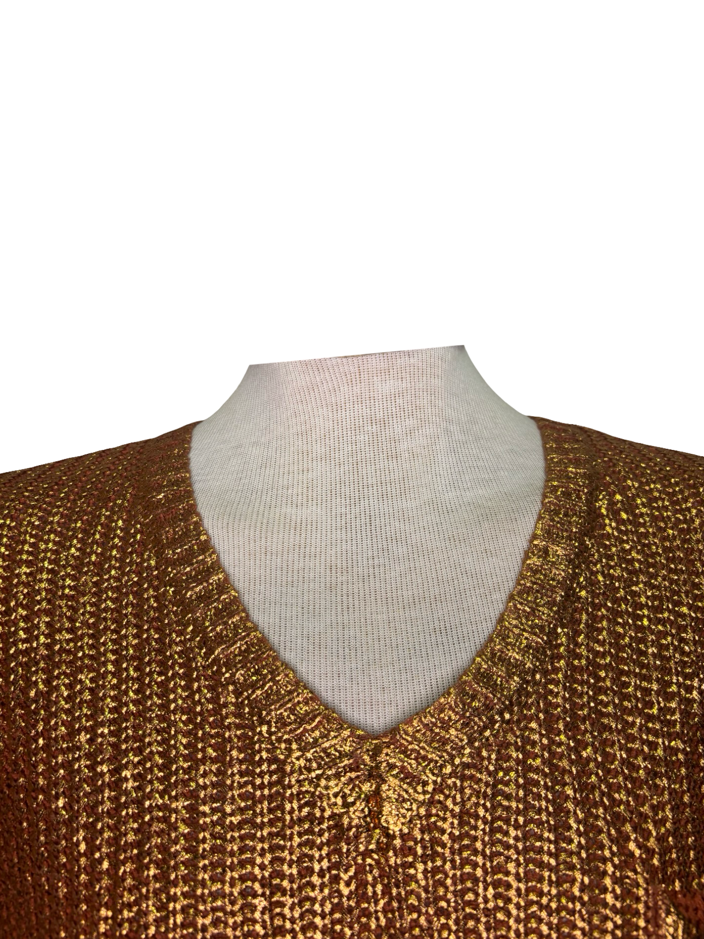 Metallic Sweater Top Rust