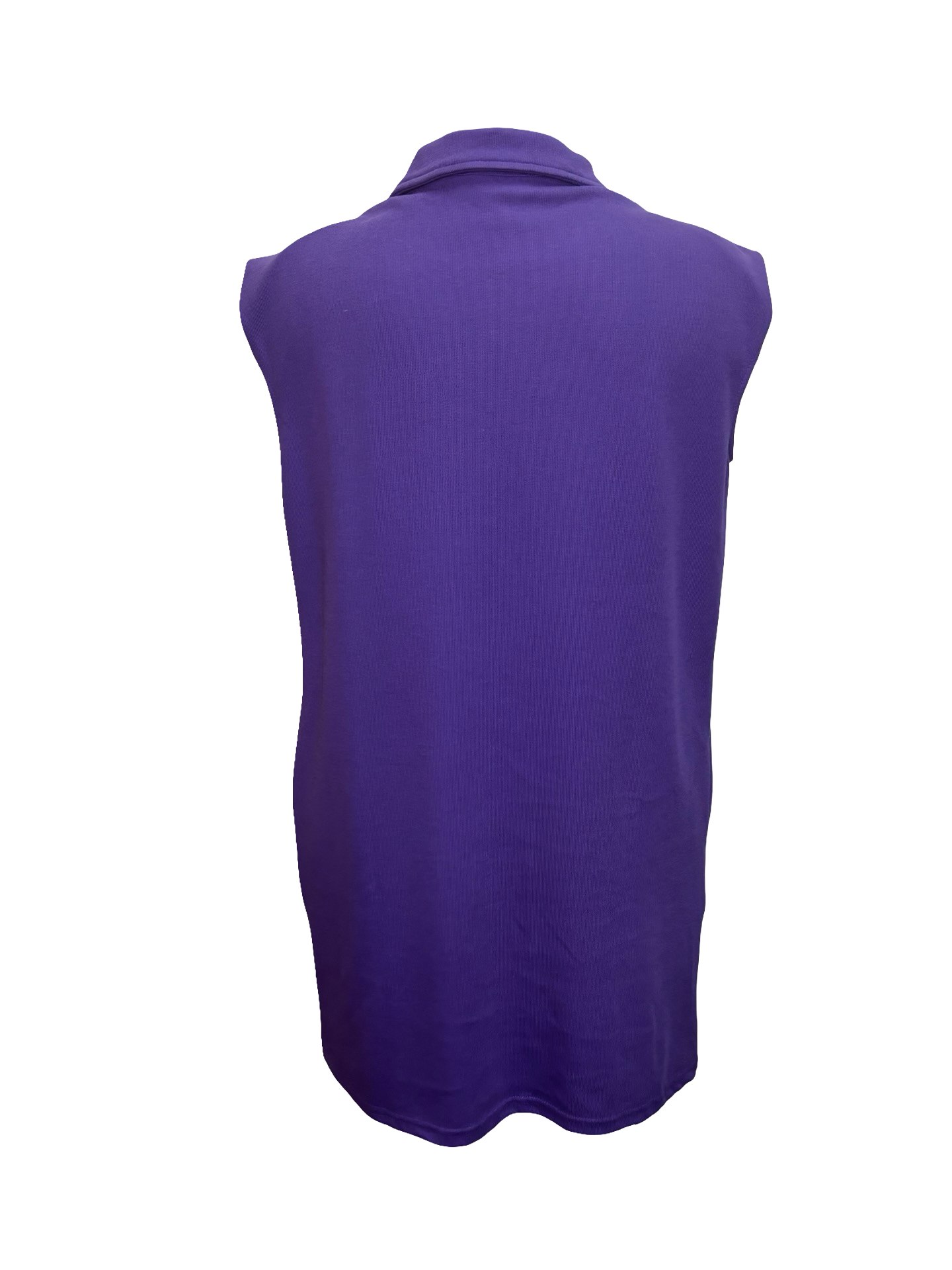 Sleeveless Polo Mini Dress Purple