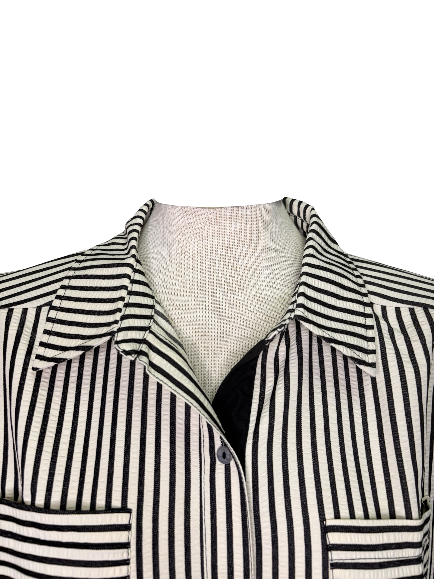 Striped Button Down Shirt Mini Dress