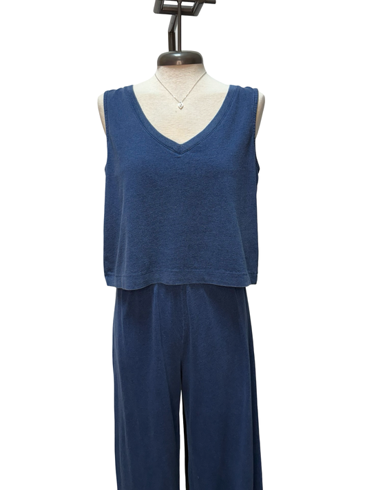 Sloane V Neck Denim Tank Indigo