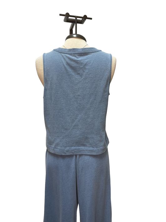 Sloane V Neck Denim Tank Santorini Indigo