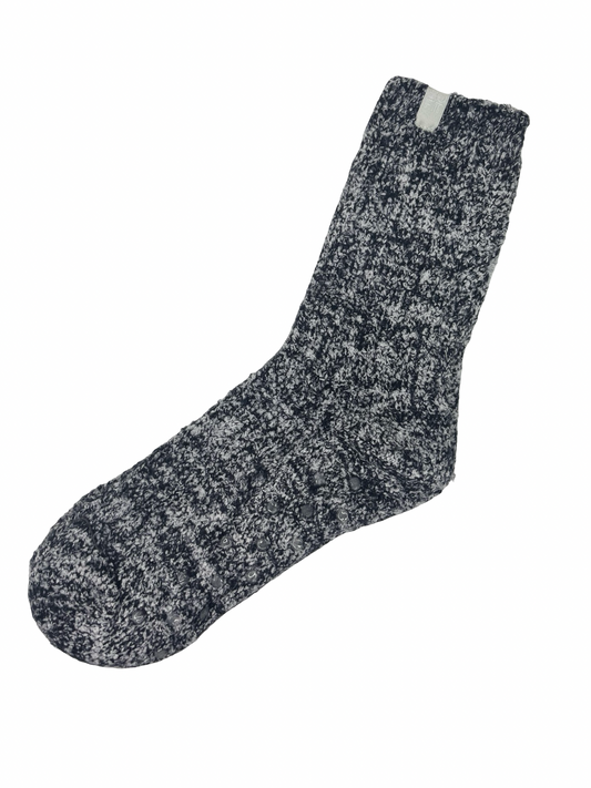 Marshmallow Crew Socks Heather Black One Size