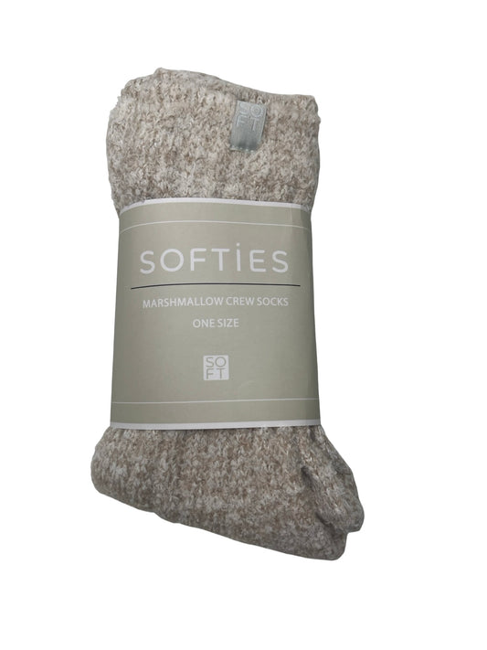 Marshmallow Crew Socks Heather Coco One Size