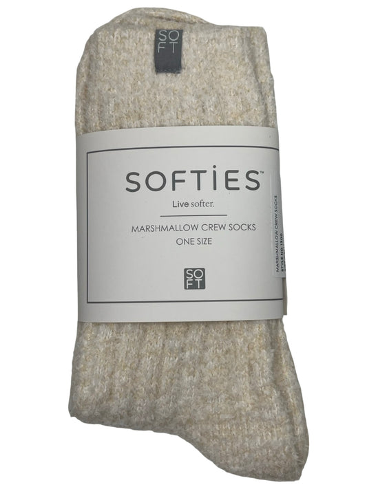 Marshmallow Crew Socks Heather Warm Sand One Size