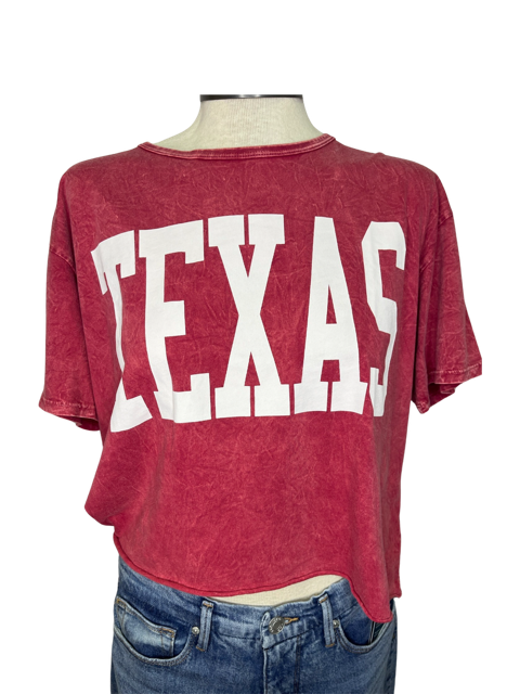 TEXAS Mineral Washed Tee Red