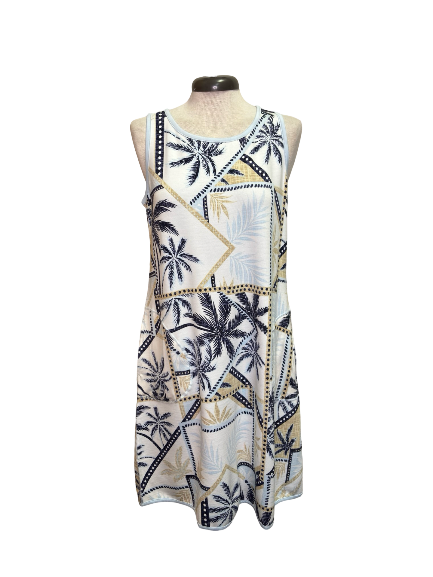 Reversible Water/Lt Blue A Line Dress