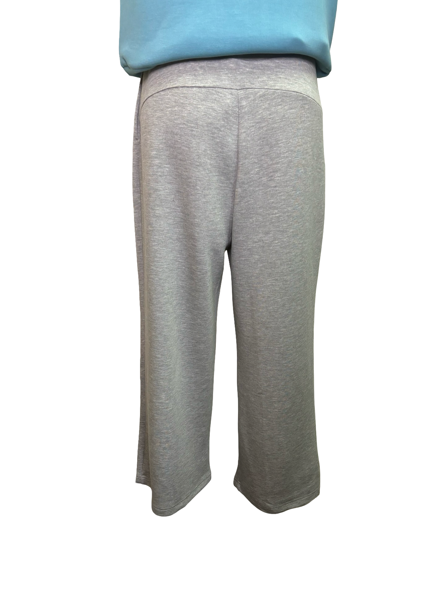 Techno Lux Wide Leg Pull On Pants Lt Grey Mix