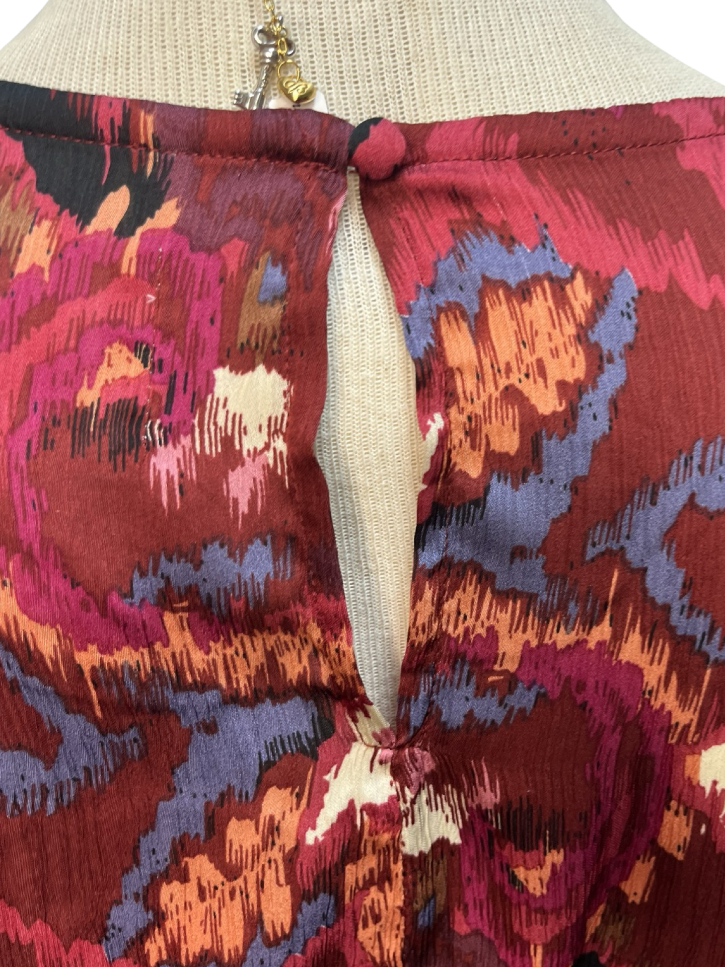 Abstract Print Belted Mini Dress