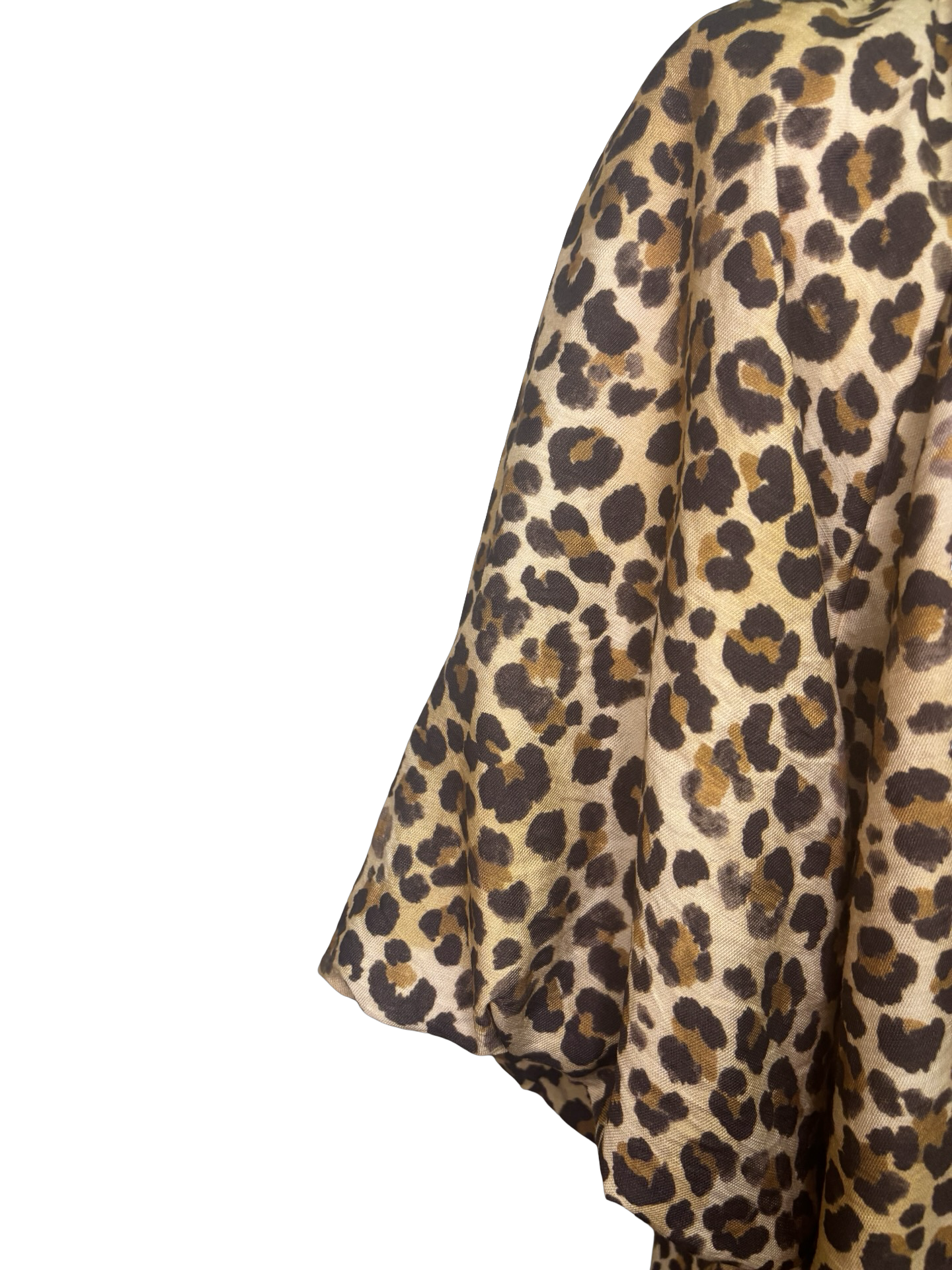 Scallop Hem Leopard Print Blouse