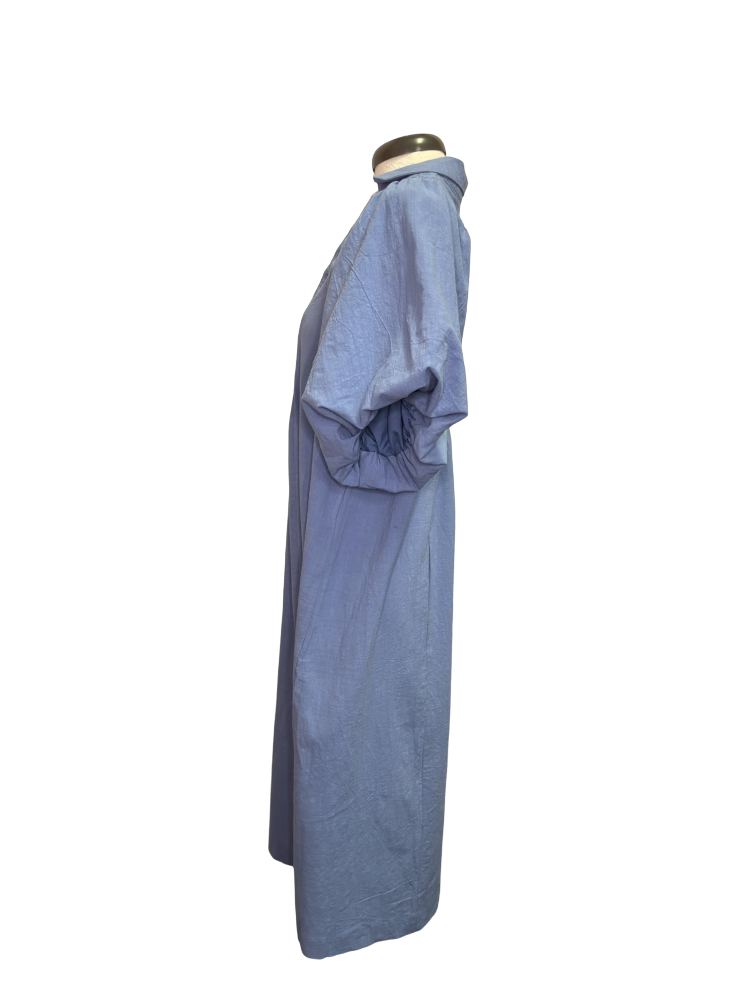 Smocked Front Yoke Midi Dress Lt Blue