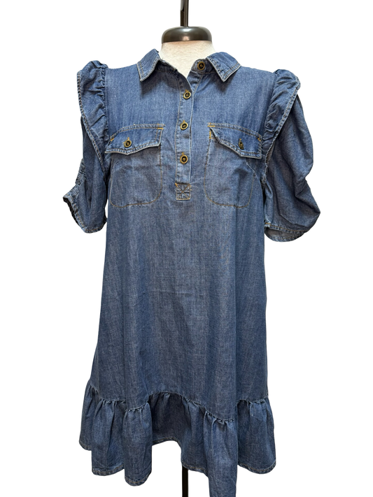 Washed Denim Dress